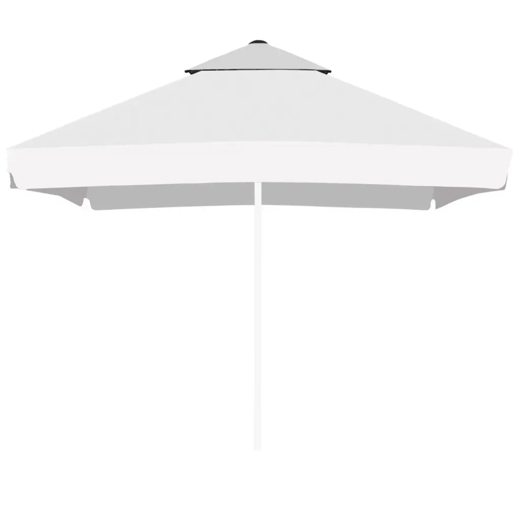 Easy Up Plus parasol  canopy - plain colour (square / 3.5 m / 4 panels, with second roof, 100% polyester woven fabric, fabric weight 210± 10 g/m², 1807001 White, without valance / folded edge, up to 5 pcs in a carton box)
