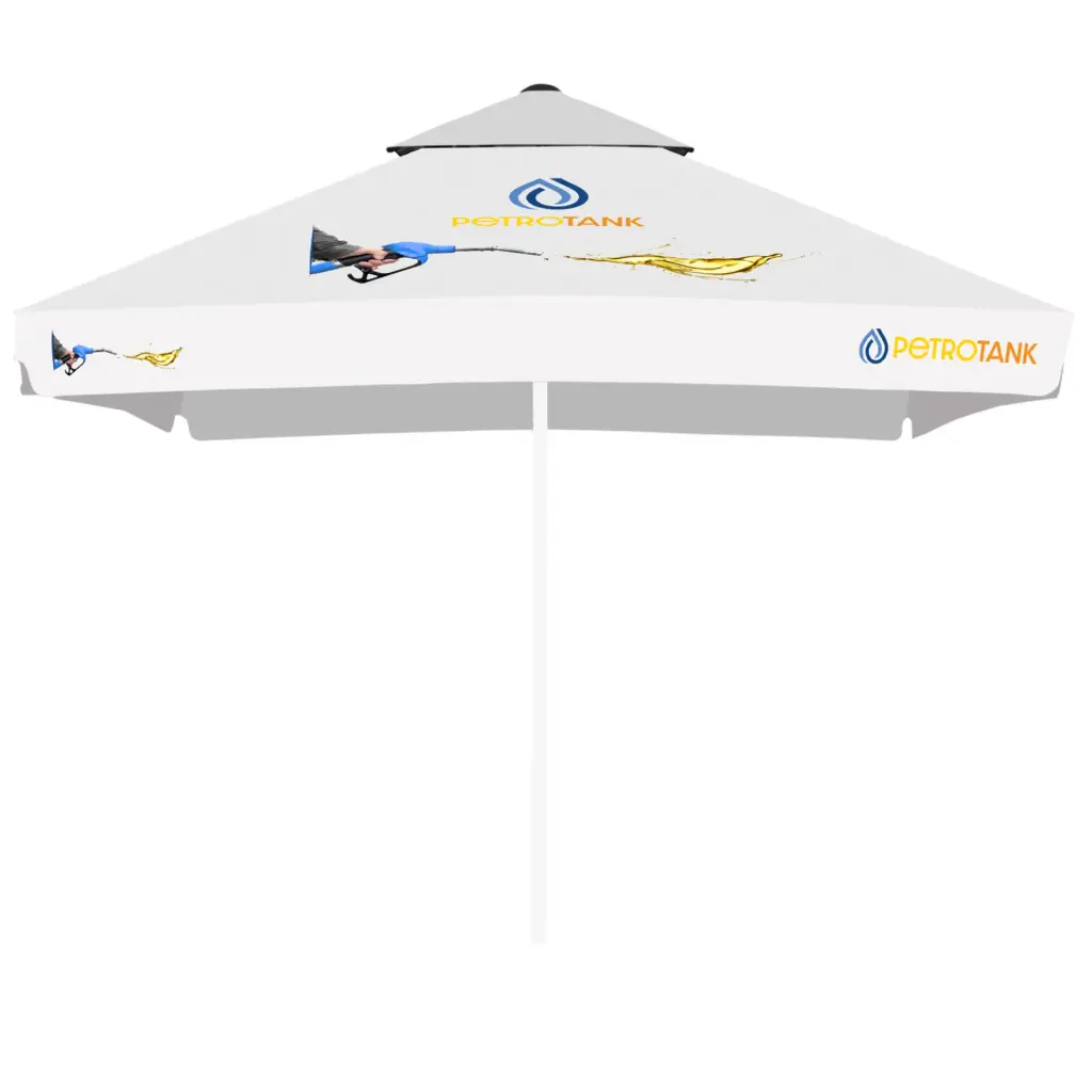 Easy Up Plus parasol canopy - digital printing (square / 3.5 m / 4 panels, with second roof, 100% polyester woven fabric, fabric weight 197 ± 10 g/m², without valance / folded edge, up to 5 pcs in a carton box)