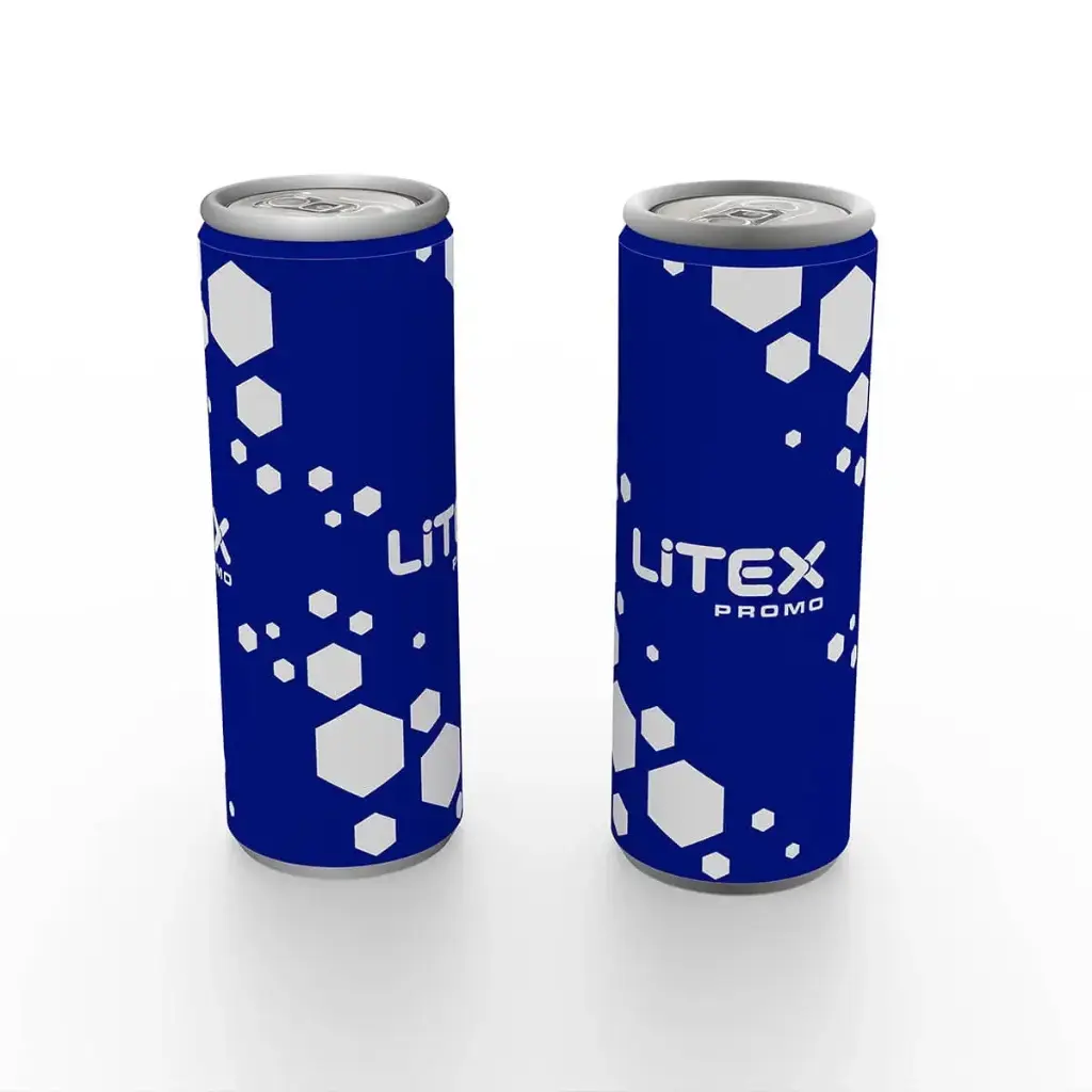 AirFlow fan-inflated advertising can (AirFlow - Cans, 100% polyester fabric, 235 g/m² weight + sublimation printing, set of textile stripes and metal pins, 2,0 m, Built-in fan, Lack)